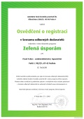 Osvědčení o registraci Zelená úsporám